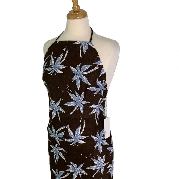 NWT Reformation Linen Dress Selia Midi Desert Palm Brown Size S - Picture 5 of 15